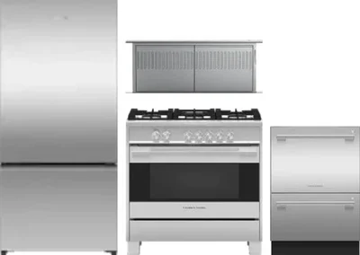 4 Piece Package Includes Refrigerator, Range, Hood And Dishwasher
